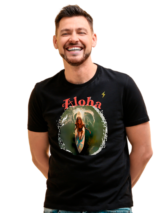 T-Shirts - ALOHA - 100% Puro Algodão - Estampa Exclusiva